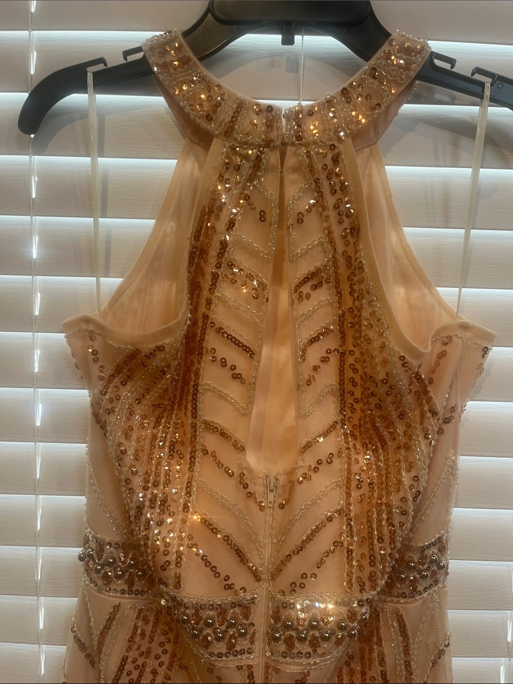 Windsor Gold Sequin High-Neck Mini Dress - Picture 6 of 7
